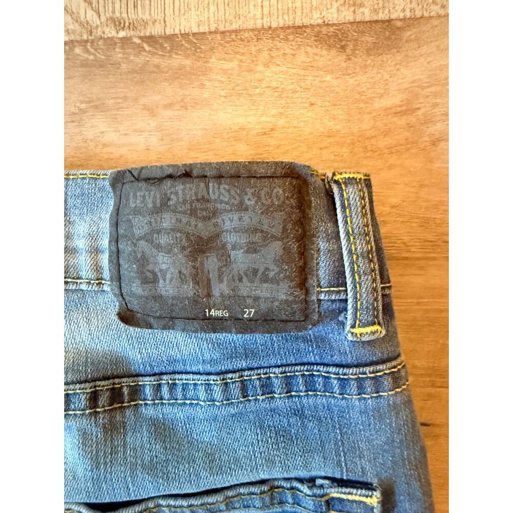 Levi's Jean Shorts Girls 14 Blue Denim 511 Performance Slim Red Tab High Waisted - Picture 12 of 15